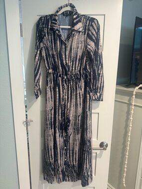 Collection by Cezele Button-Down Maxi/Midi Shirt Dress